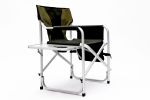1-piece Padded Folding Outdoor Chair with Side Table and Storage Pockets,Lightweight Oversized Directors Chair for indoor, Outdoor Camping